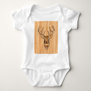 Body Buck Deer Head Bois Grain Style