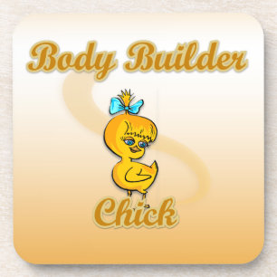Body Builder Chick Coaster