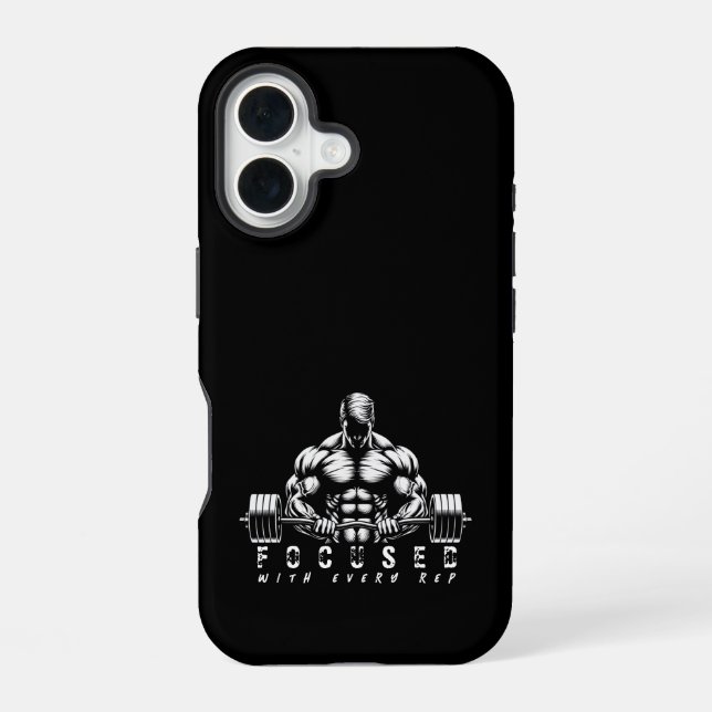 Body Builder- Fitness iPhone 16 Case (Back)