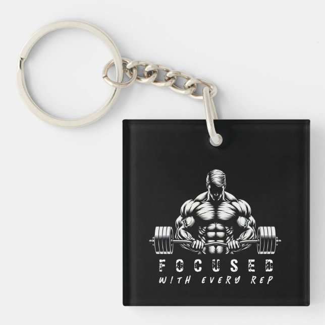 Body Builder-Fitness- Keychain (Front)