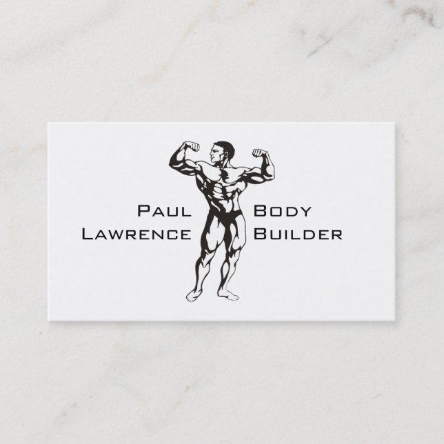 Body Builder Personal Trainer Fitness Business Card (Front)