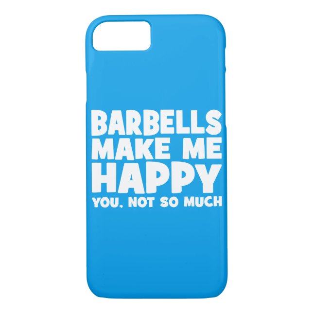 "Body Building" Humour - Barbells Make Me Happy Case-Mate iPhone Case (Back)