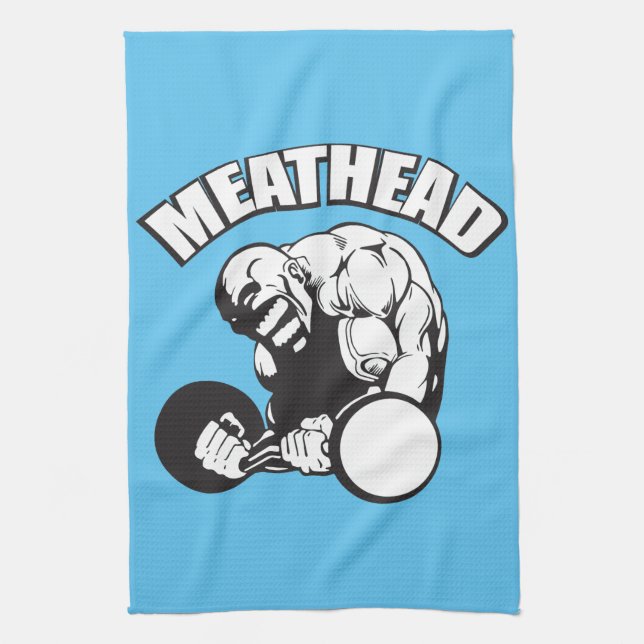 "Body building" Humour - MEATHEAD Kitchen Towel (Vertical)
