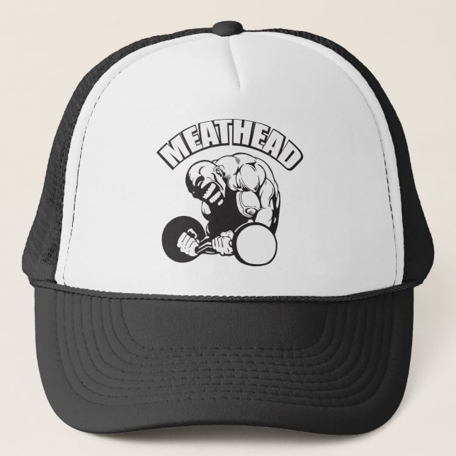 "Body building" Humour - MEATHEAD Trucker Hat (Front)
