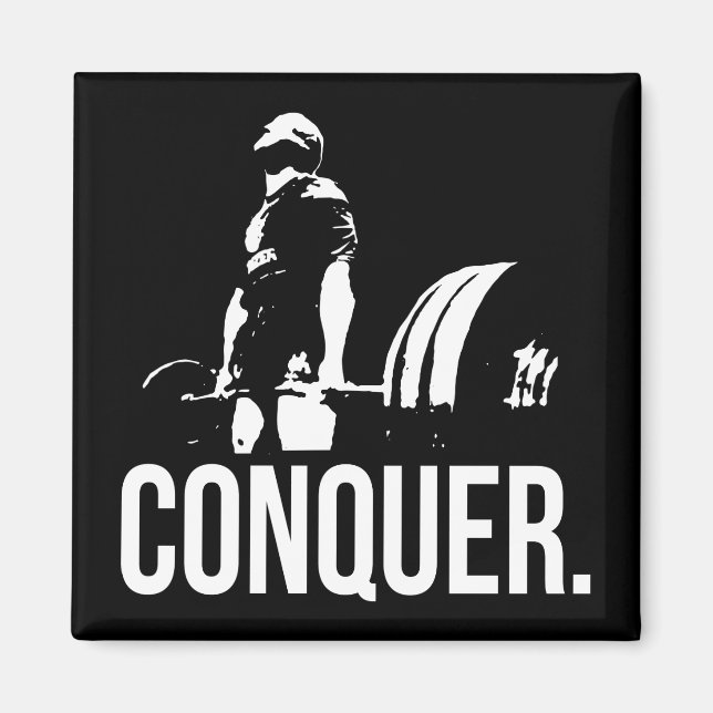 "Body building" Motivation - Conquer Magnet (Front)