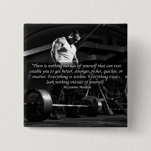 "Body building" Motivational 2 Inch Square Button