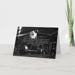 "Body building" Motivational Card