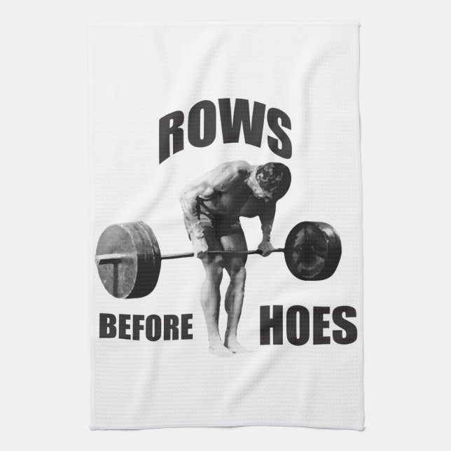 "Body Building" Motivational Humour Kitchen Towel (Vertical)