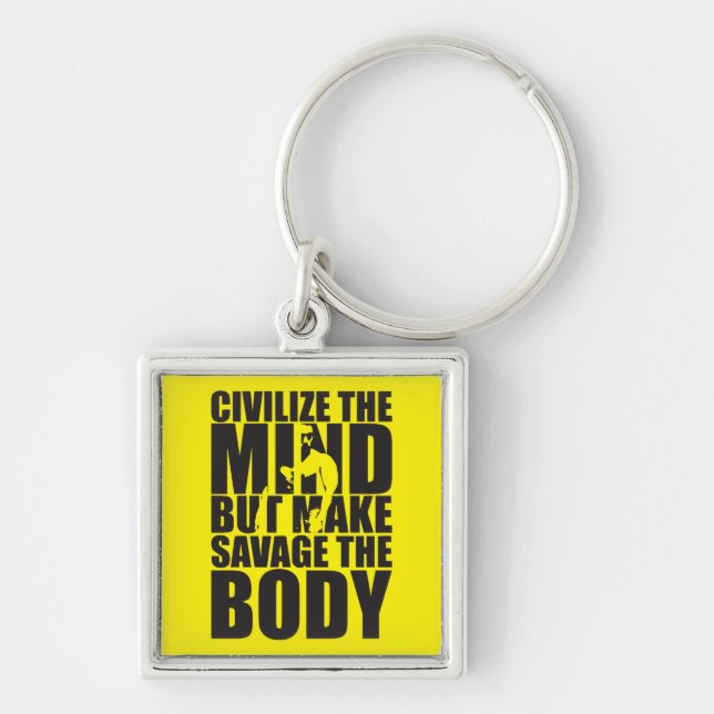 "Body building" Motivational Keychain (Front)