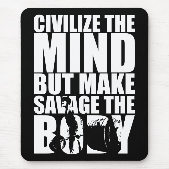 "Body building" Motivational Mouse Pad (Front)