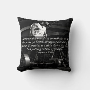 "Body building" Motivational Throw Pillow