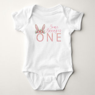 Body Bunny rose floral Premier maillot de naissance