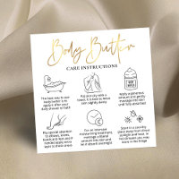 Body Butter Application Guide White & Gold Logo
