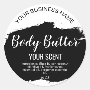 body butter gold blush pink classic square sticke round sticker