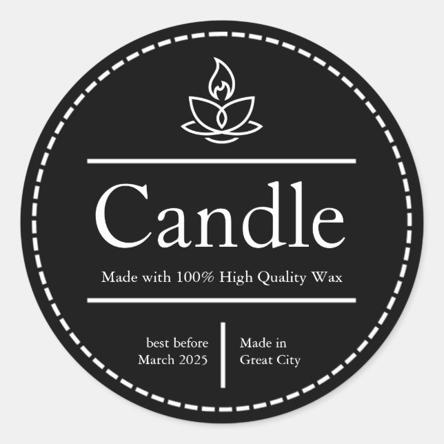 body butter labels, candle labels, Food Labels  (Front)