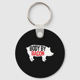 Body By Bacon Low Carb High Fat Ketogenic Diet Fat Keychain