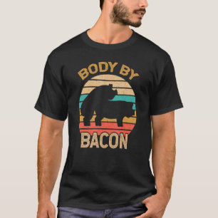 Body By Bacon Vintage Pig Roast Smoking Grilling M T-Shirt