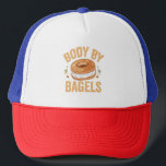 Body By Bagels Funny Jewish Hanukkah Doughnut Gift Trucker Hat<br><div class="desc">hanukkah, passover, yiddish, chanukah, jewish, menorah, jew, gift, birthday, bagel</div>
