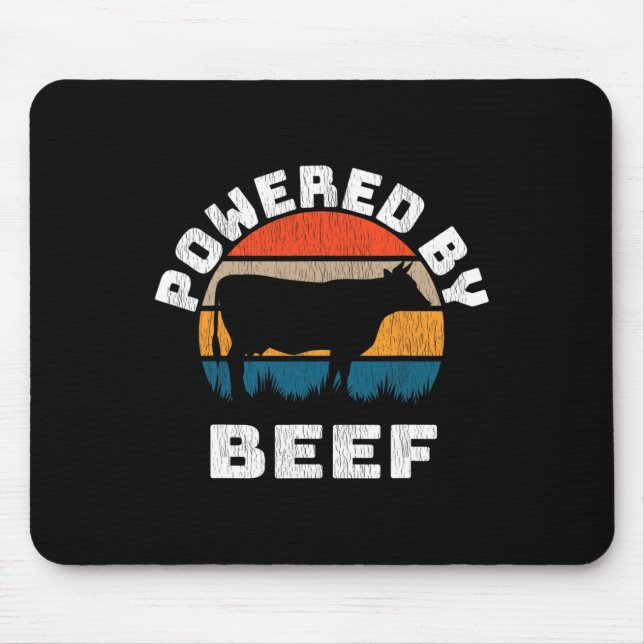 Body By Brisket Bbq Powered By Beef  Mouse Pad (Front)