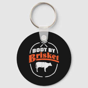 Body By Brisket Funny Bbq Barbecue Meat Grill Men  Keychain