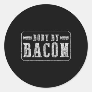 Body By Bycon Bbq Funny Classic Round Sticker