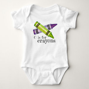 Body C est pour Crayons Purple Green Art Class Crayon A