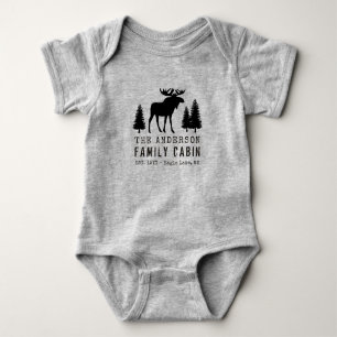 Body Cabine de famille Silhouette de pin d'orignal rust