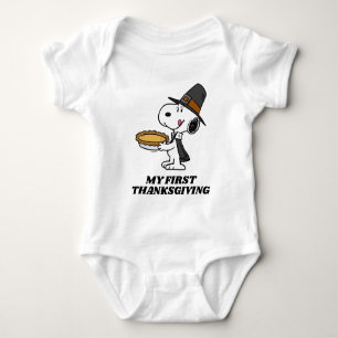 Body cacahuètes Snoopy Pilgrim - Mon 1er Thanksgiving