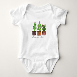 Body Cactus mignon d'aquarelle dans des pots