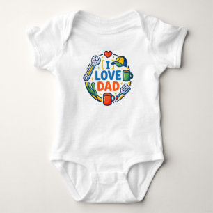 Body Cadeau unique de babygrow en coton J'aime Papa