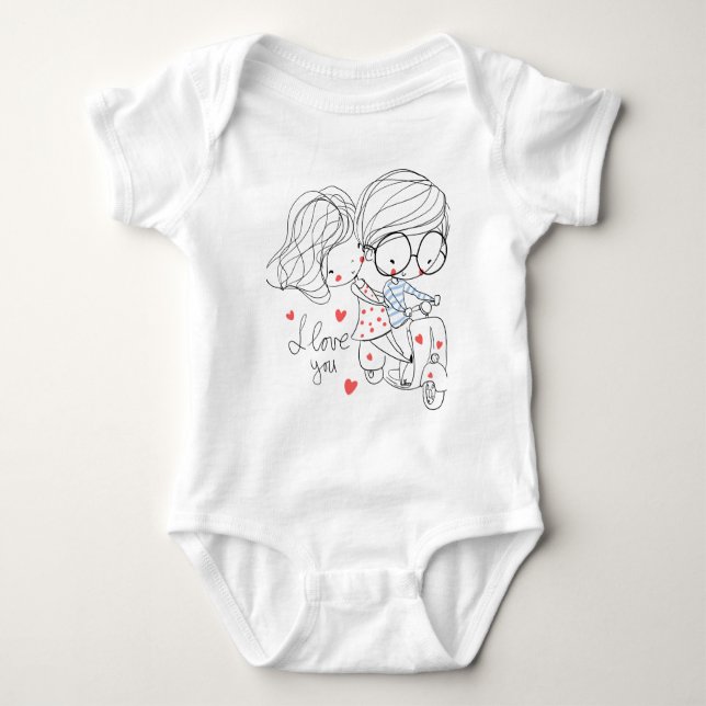 Body Camiseta de bebê ciclismo macacãozinhos (Devant)