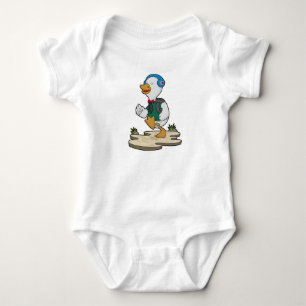 Body Canard comme randonneur avec sac à dos