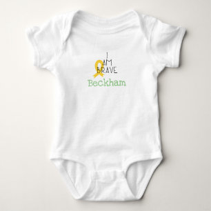 Body cancer de l'enfance. Je suis courageux.Bodysuit bé