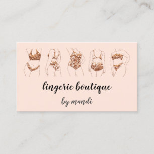 Body Care Logo QR Code Bikini Underwear Shop Business Card