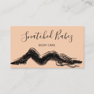 Body Care Sculpting QRCODE Black Rose Business Card