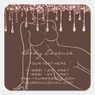 Body Care Shaping Soap Balm Cosmetic Spa Studio Square Sticker