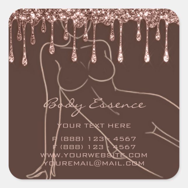 Body Care Shaping Soap Balm Cosmetic Spa Studio Square Sticker (Front)