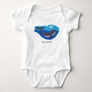 Body Caricature de baleine mignonne et de baleine de ve