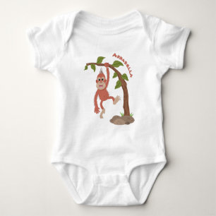 Body Caricature de bébé orangoutan joyeux