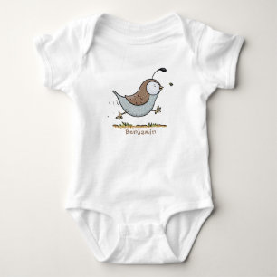 Body Caricature de caille californienne joli