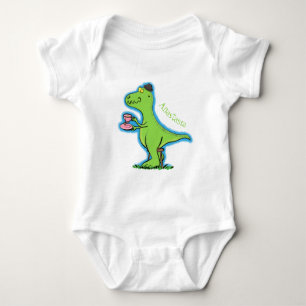 Body Caricature de dinosaure vert t rex
