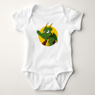 Body Caricature de dragon vert pour bébé