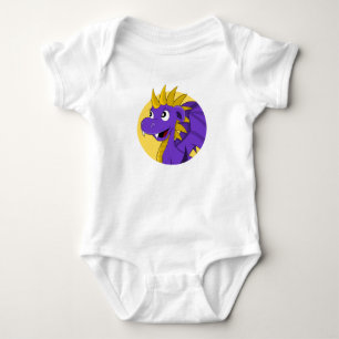 Body Caricature de dragon violet pour bébé