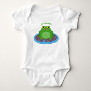 Body Caricature de grenouille verte mignonne