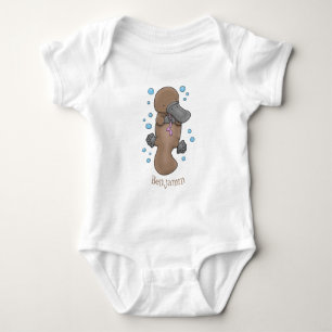 Body Caricature de platypus bébé très heureuse