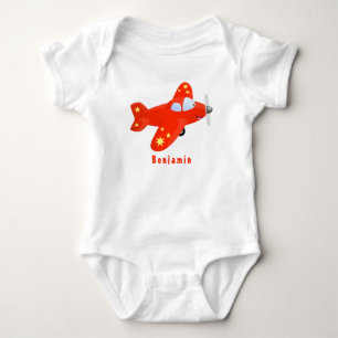 Body Caricature de vol d'avion rouge mignon