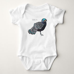 Body Caricature d'oiseau de faisan paon de Bornéo