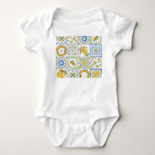 Body Carré Motif Sicilienne Lemons Watercolor