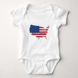 Body Carte du drapeau des États-Unis Silhouette