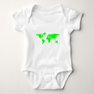 Body Carte du monde blanc vert